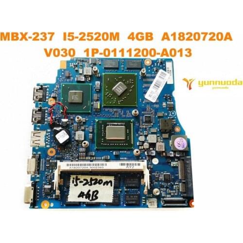 Original for SONY MBX-237 laptop motherboard MBX-237 I5-2520M 4GB A1820720A V030 1P-0111200-A013 tested good free shipping