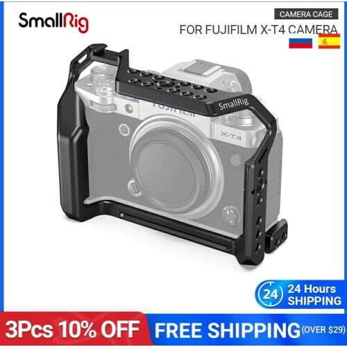 SmallRig X-T4 Form Fitting Dlsr Cage for FUJIFILM X-T4 Camera Cage Video Shooting Cage Kit With Cold Shoe & NATO Rail- 2808