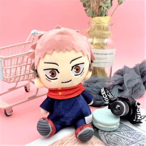 Anime Plush Jujutsu Kaisen - Uoozii - Yuji Itadori Plushie 6"/15cm Kawaii Doll Cute Stuffed Anime Figure Toy Jujutsu Plush