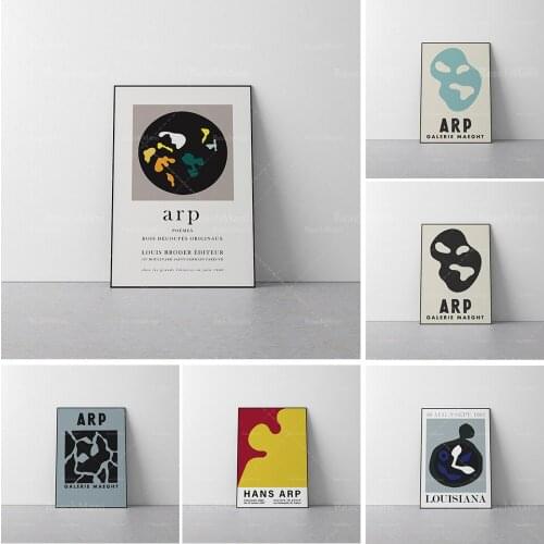 Hans Arp print poster, abstract museum exhibition wall art, Jean Arp retro art picture, gallery home decoration canvas painting