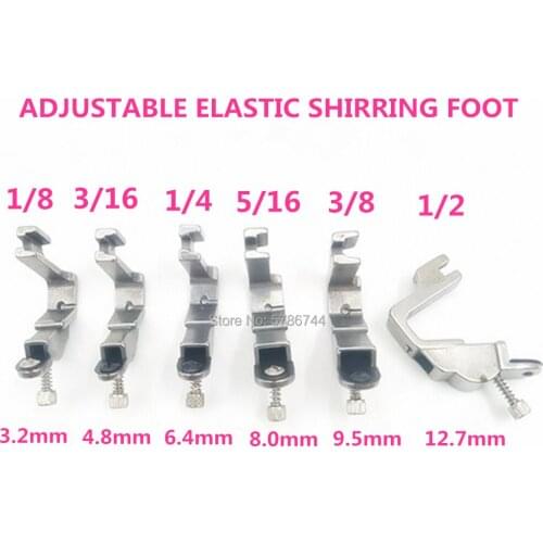 Adjustable elastic shirring foot #S537 #A227 for lockstitch machine juki,brother,zoje,jack,feiyue,hikari,typical,highlead etc