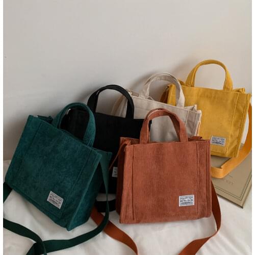 Luxury Designer Handbag Corduroy Ladies Bag 2021 New Trend Single Shoulder Bag Solid Color Buckle Messenger Bag Small Square Bag