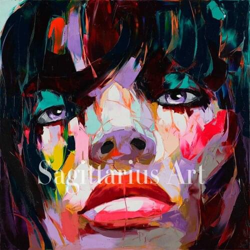 Handmade Hand painted Modern Francoise Nielly Abstract Wall Decor Fine Art Untitled 79 Oil Painting Artwork Canvas Painting art