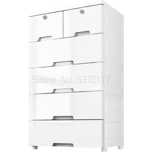 Storage cabinet thickened storage cabinet dormitory gradual change gray snack cabinet plastic drawer type chest of drawers
