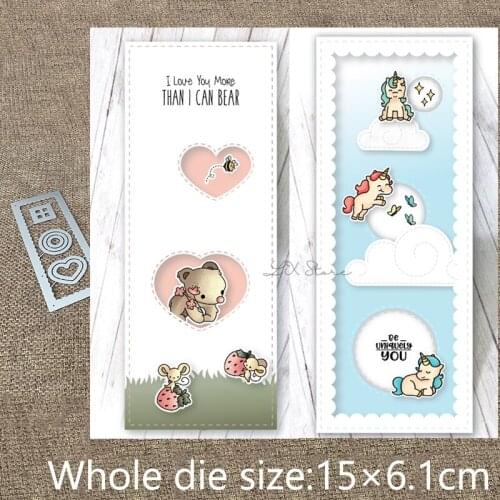 XLDesign Craft Metal Cutting Dies stencil mold rectangle frame decoration scrapbook Album Paper Card Craft Embossing die cuts