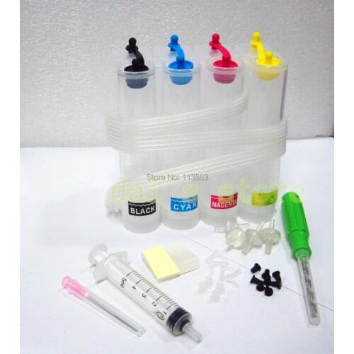Continuous Ink Supply System Universal 4Color CISS kit with accessaries ink tank for HP Canon epson brother printers Drill