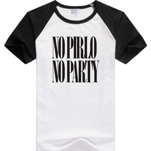 NO PIRLO NO PARTY short sleeve casual Men Women T-shirt Comfortable Tshirt Cool Print Tops Fashion Tees GA946