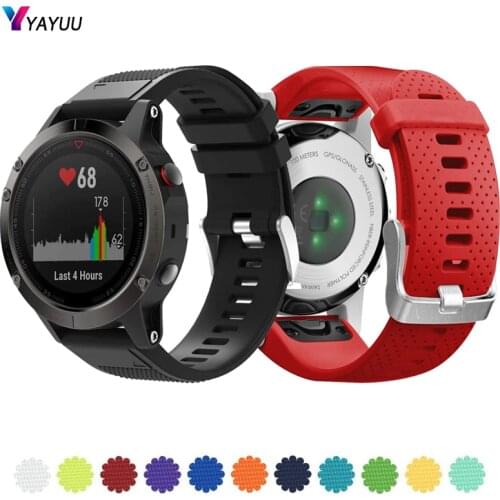 YAYUU 26mm Silicone Watch Strap For Garmin Fenix 6X 6X Pro Fenix 5X 5X Plus Fenix 3 3 HR Watch Quick Release Easy fit Wristband