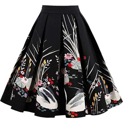 Bird Harajuku Plaid Skirt Women 2021 New Y2k High Waist Midi Retro Vintage Skirts Cotton Swing A-line Streetwear Vintage Skater