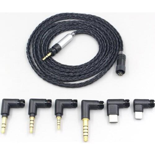 16 Core Black OCC Awesome All In 1 Plug Earphone Cable For Shure SRH840 SRH940 SRH440 SRH750DJ Philips SHP9000 SHP8900 LN006942