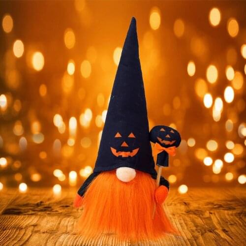 2021 Halloween Faceless Doll Interior Decoration Cloth Art Supplies Illuminated Rudolph Plush Grimace Dwarf Doll Ornaments