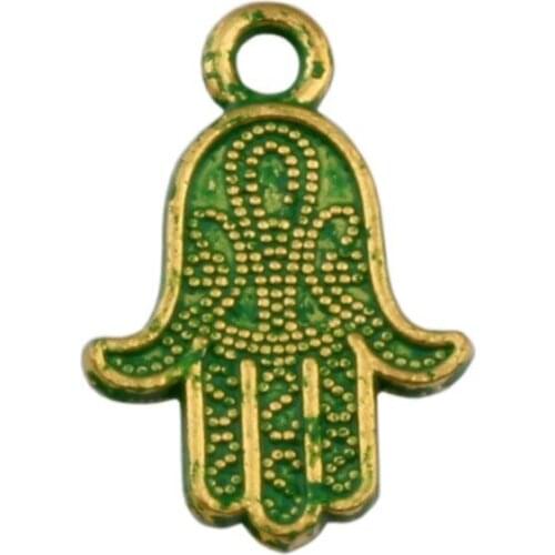 Hand Charms Pendant 25Pcs/lot Verdigris Patina Plated Antique gold Fashion Jewelry DIY Fit Bracelets Necklace Earrings