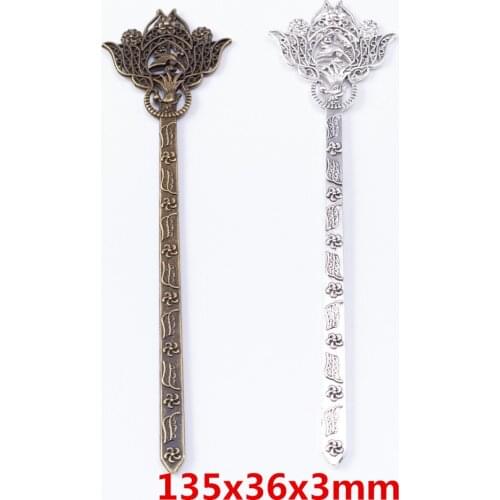 5 pieces of retro metal zinc alloy Hairpin pendant for DIY handmade jewelry necklace making 6964
