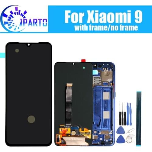 6.39 inch For Xiaomi 9 LCD Display Digitizer + Frame 100% Original Touch LCD Screen for Xiaomi 9 Replacement