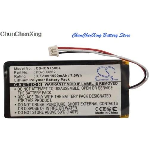 Cameron Sino 1900mAh Battery PS-803262 for NAVMAN iCN720, iCN750