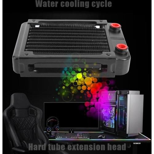 120mm Aluminum Computer Radiator Cooler 10 Tubes CPU Heat Sink Exchanger