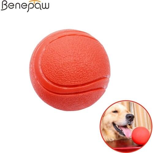 Benepaw Indestructible Solid Rubber Ball For Dogs High-bouncing Chew Pet Toys For Small Medium Large Dogs Training Play Game