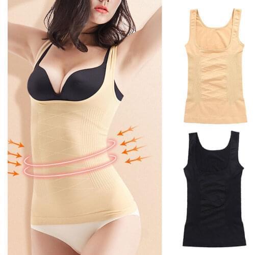 Cxzd mulheres emagrecimento sem mangas busto aberto tanque superior barriga controle colete shaper corpo shapewear cintura emagr