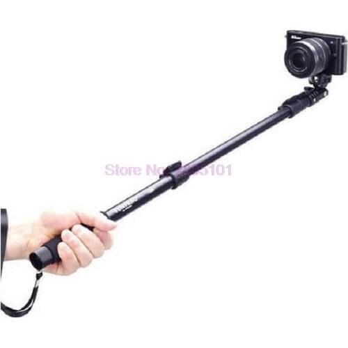 By dhl or ems 50pcs Extendable Handheld Tripod Monopod Self Held with Clip Holder for iPhone 5S 6S Plus Gopro DSLR Camera
