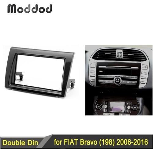 Double Din Fascia for Fiat Bravo Radio DVD Stereo Panel Dash Mount Installation CD Trim Kit Frame Plate Bezel