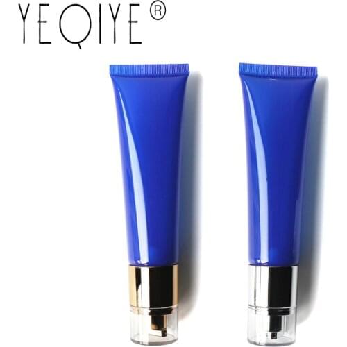 【30PCS】 50g Blue Plastic Cosmetic Cream Container Empty 50ml Makeup Facial Cleansing Milk Hand Care Lotion Packaging Bottles
