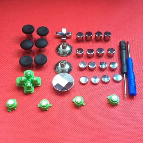 AOLION DIY Personalized Gamepad 31Pcs Repair ABXY D-pad ZR ZL L R Keys Replacement Full Set Tools for all PS4 Controller