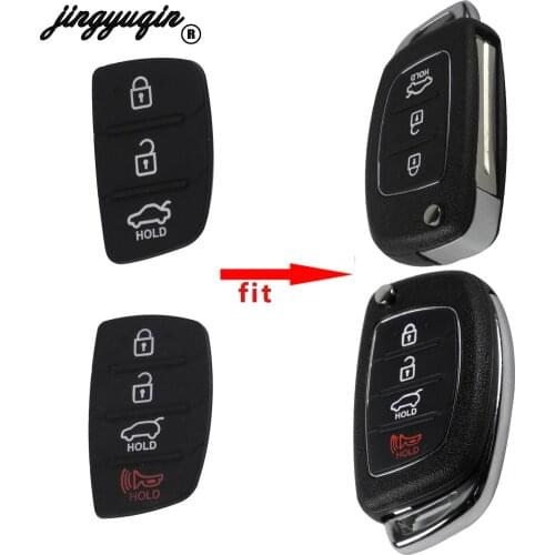 Jingyuqin 10pcs/lot 3/4 Buttons Flip Car Remote Key Shell key For Mistra Hyundai Key Shell Blank Case Auto Parts Replacement