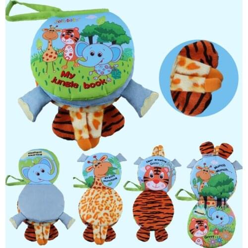 Jollybaby Animal style elephant / sheep cloth book Activity Book Baby Toy Cloth Development Learning & Education Books 20%OFF