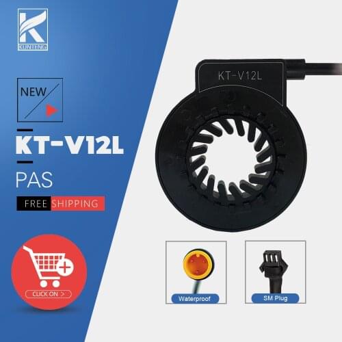 KT Electric Bike Pedal Assistant Sensor V12L PAS 6 Magnets Double Hall Ebike Parts For Electric Bike Conversion Kit