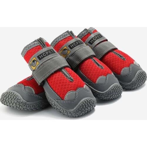 4 pcs/set Summer Breathable Dog Shoes Light Non-Slip Pet Sneaker for Large Dogs Reflective Anti Skid Sport Sandals for Husky 20E