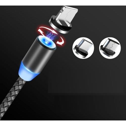 Magnetic Micro USB Cable plug For iPhone Samsung Android Fast Charging Magnet Charger USB Type C Cable Mobile Phone Cord Wire