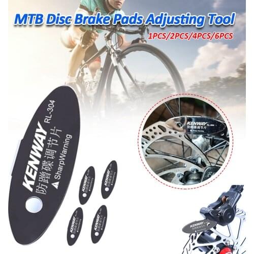 MTB Disc Brake Pads Adjusting Tool Bicycle Pads Mounting Assistant Brake Pads Rotor Alignment Tools Spacer Bike Repair Kit