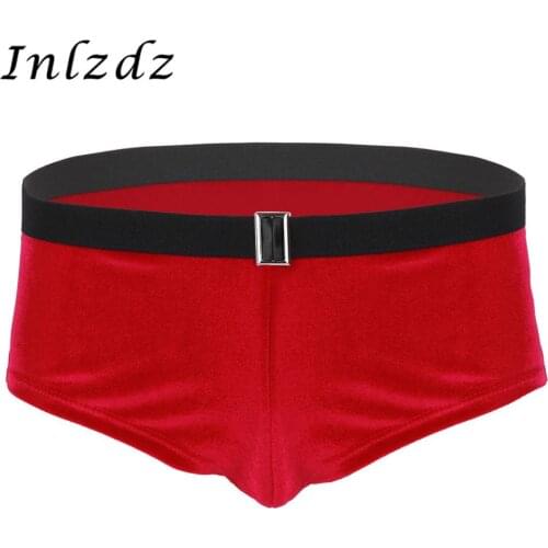 Mens Erotic Lingerie Sissy Christmas Underwear Low Rise Elastic Waistband Holiday Fancy Cosplay Costume Mini Shorts Hot Panties