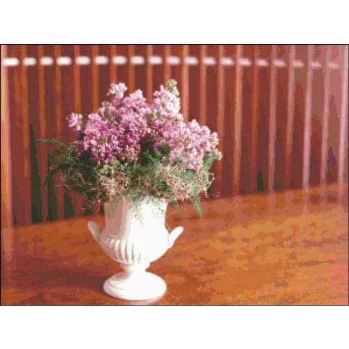 Pink Flowers Cross Stitch Kits Counted Needlework Embroidery Crafts 14ct Unprinted DIY Arts Handmade Home Decor