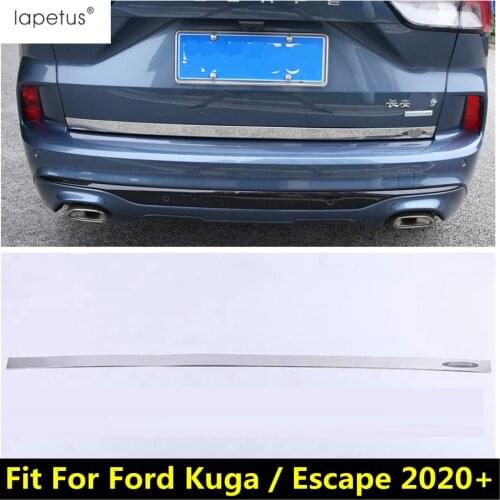 Stainless Steel Exterior Kit For Ford Escape / Kuga 2020 2021 Rear Trunk Tailgate Bottom Lid Strip Cover Trim Accessories