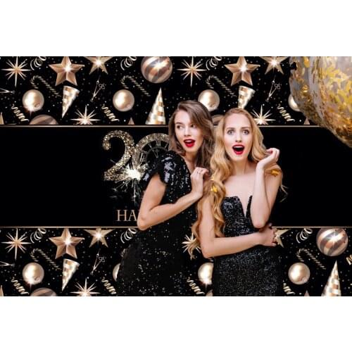 New Year Of 2022 Backdrops For Photography Merry Christmas Eve Star Celebration Poster Banner Photo Background For Photo Studio