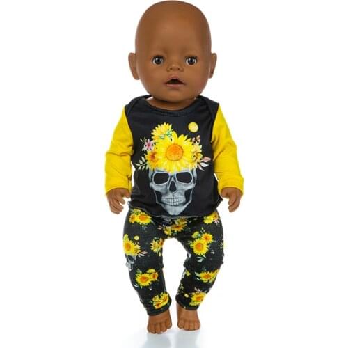 New Halloween costume Doll Clothes Fit 17inch 43cm Doll Clothes Born Baby Doll Clothes Suit For Baby Birthday Festival Gift