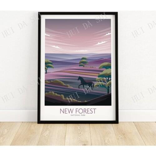 New Forest National Park Poster | Art Print | England Travel Poster | Nature Print Wall Art | Home Decor Artwork | Gift