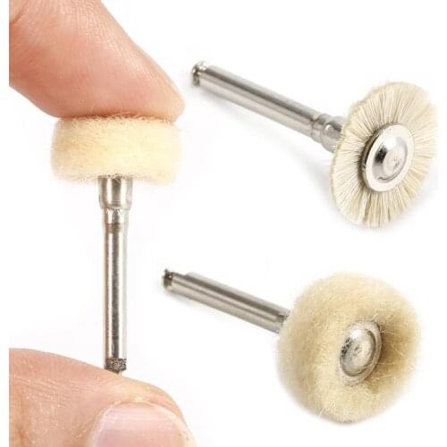 1PC Wool Felt Flat Brush RA Handle Slow Bending Head Polishing Environmental Toothbrush Oral Care Cleaning Tooth Flat Brush