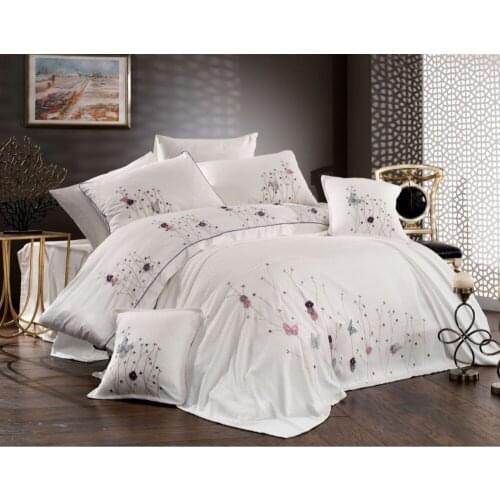 SECRET TEXTILE %100 COTTON EMBROIDERED DUVET COVER AND BEDDİNG SET BED COVER SET 7 PİECES DUVET COVER SET DOWRY SET BED SHEET