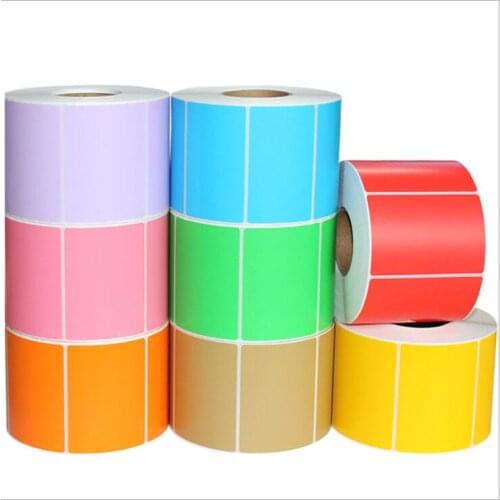 1 Row Transfer Thermal Copper Paper Cable Label Colored Stickers Tear Resistant Waterproof and Oil proof 70*30/70*40/70*50mm