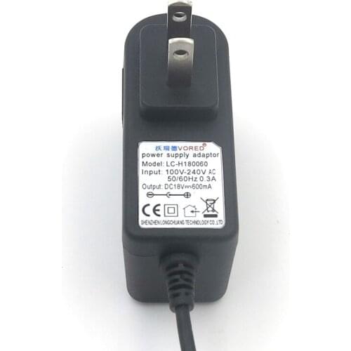 VORED AC 100-240V to DC 18V 600mA US Plug Coverter Power Adapter Free Shipping Universal Charger Switch Power supply