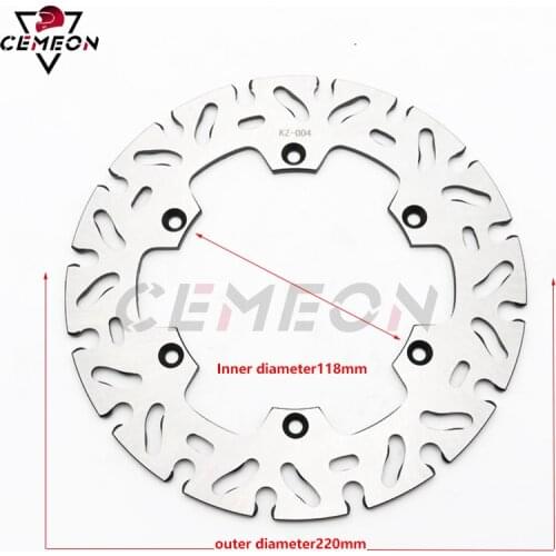 Suzuki Motorcycle RM125 RM250 RMX250 DRZ400 DRZ 400E DRZ 400S 220MM Rear Brake Disc Rotor Rear Brake Disc