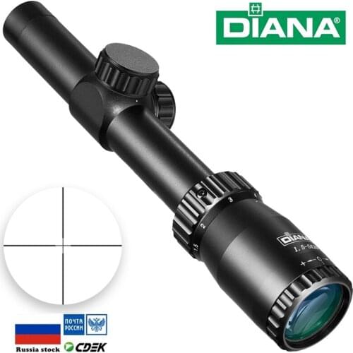 1.5-5X20 Hunting Outdoor Gun Aiming Dense Point Line Differentiation Internal Support Adjust Short Rifle Optics Scope