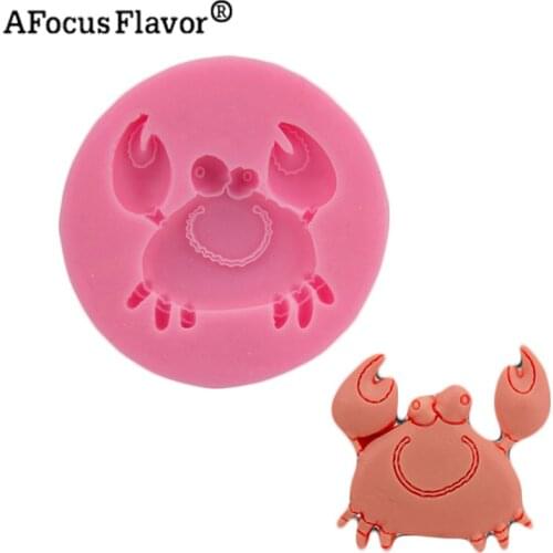1 Pc Cute Crab Silicone Mold Fondant Soap Chocolate Mold Wedding Cake Decoration Tool Cake Baking Christmas Gift Making
