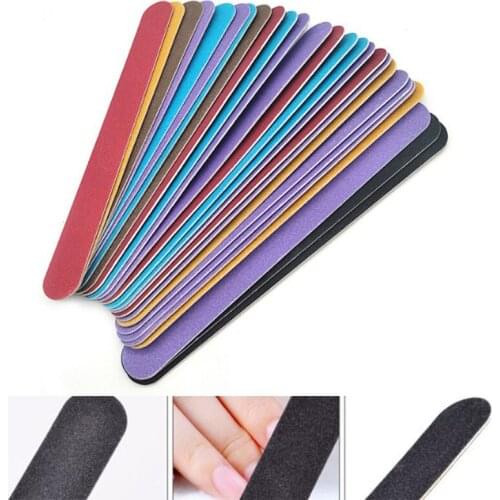 10Pcs Home Beauty Salon Double-Sided Disposable Nail File Emery Shaping Board Pedicure Sanding Wood Nail Buffer