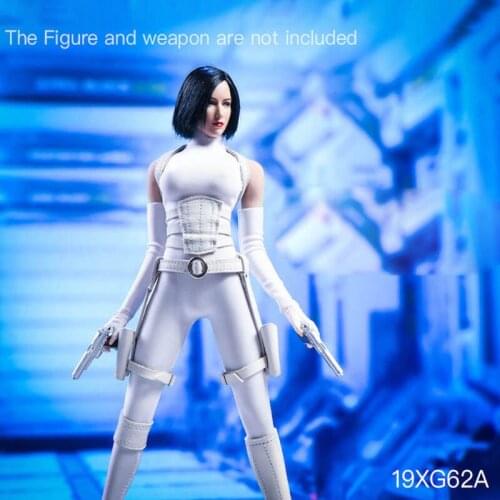 19XG62 1/6 Scale Female Black phoenix and white phoenix assassin suit tights dress clothing elevator For 12'' Action Figure Body