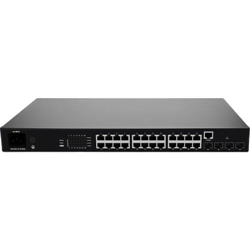 Manufacturer 24 Port WEB SNMP POE management Switch Network Ethernet L3 10Gigabit fibre optic switch