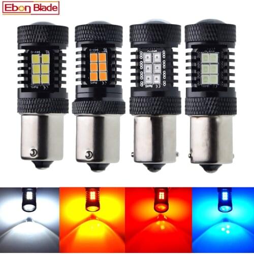 2 X 1156 BA15S P21W BAU15S PY21W 1157 BAY15D Canbus Car Lights LED Bulbs 12V 24V White Amber Red Ice Blue Auto Light Bulb Lamp