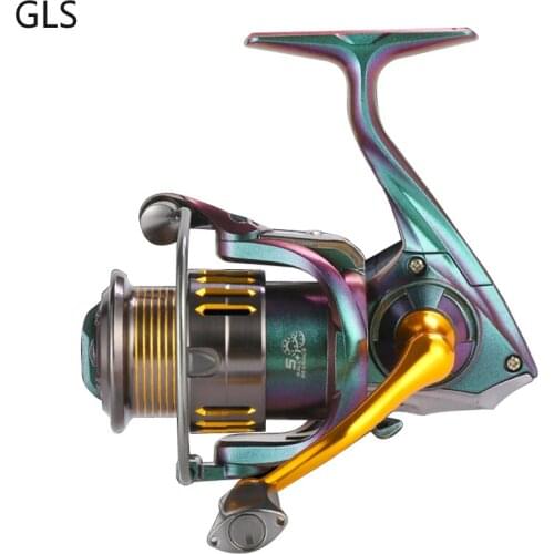 5+1BB Multicolor Metal Shallow Spool Spinning Wheel Gear Ratio 5.2:1 CNC Rocker CK 1000-2000 Professional Fishing Coil